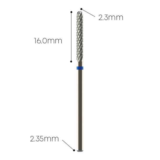 Straight CARBIDE nail bit - 16.0mm 