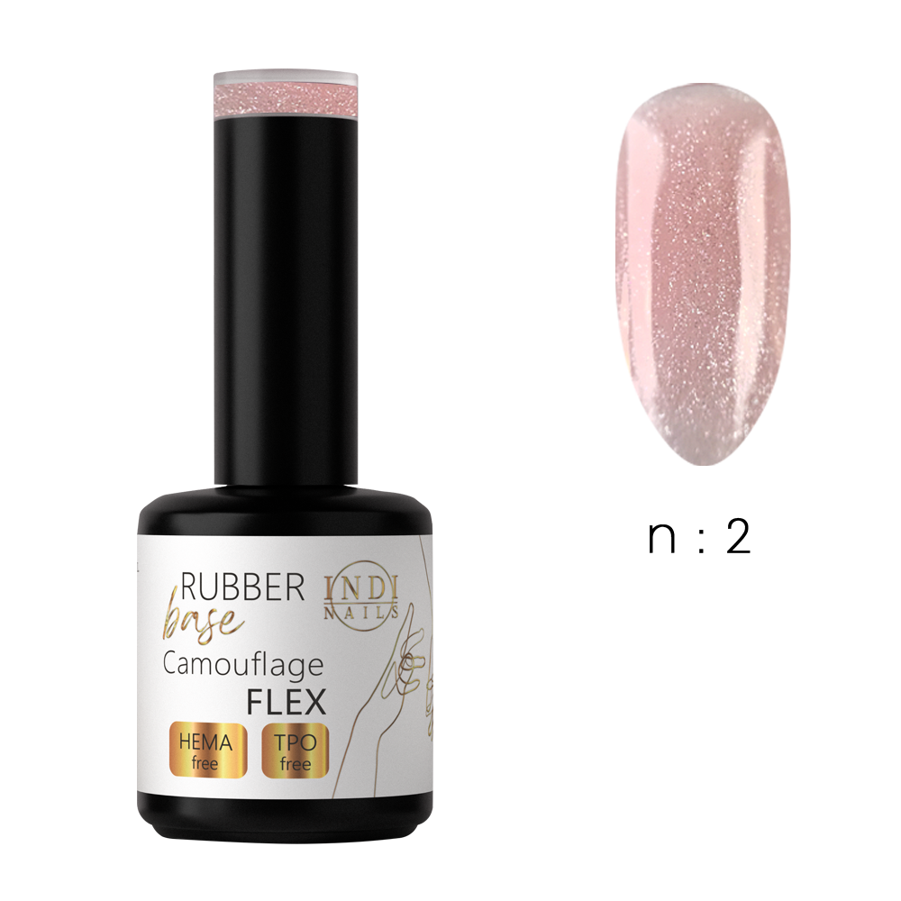 Rubber base flex shimmer TPO & HEMA free 15ml  - 2
