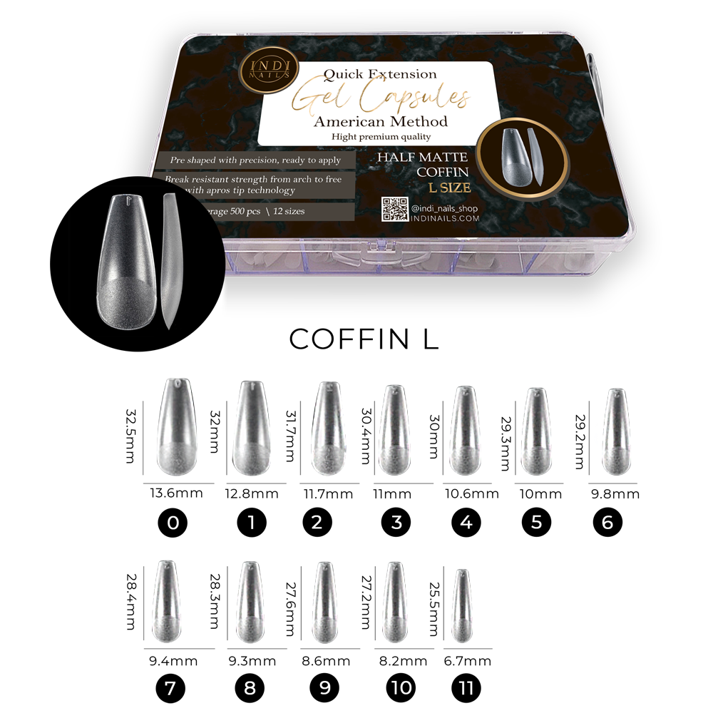 COFFIN L size half matte - 500 pcs