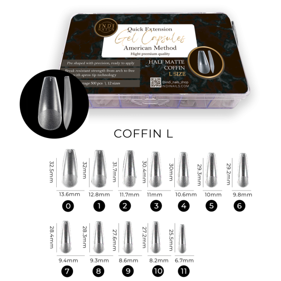 COFFIN L size half matte - 500 pcs
