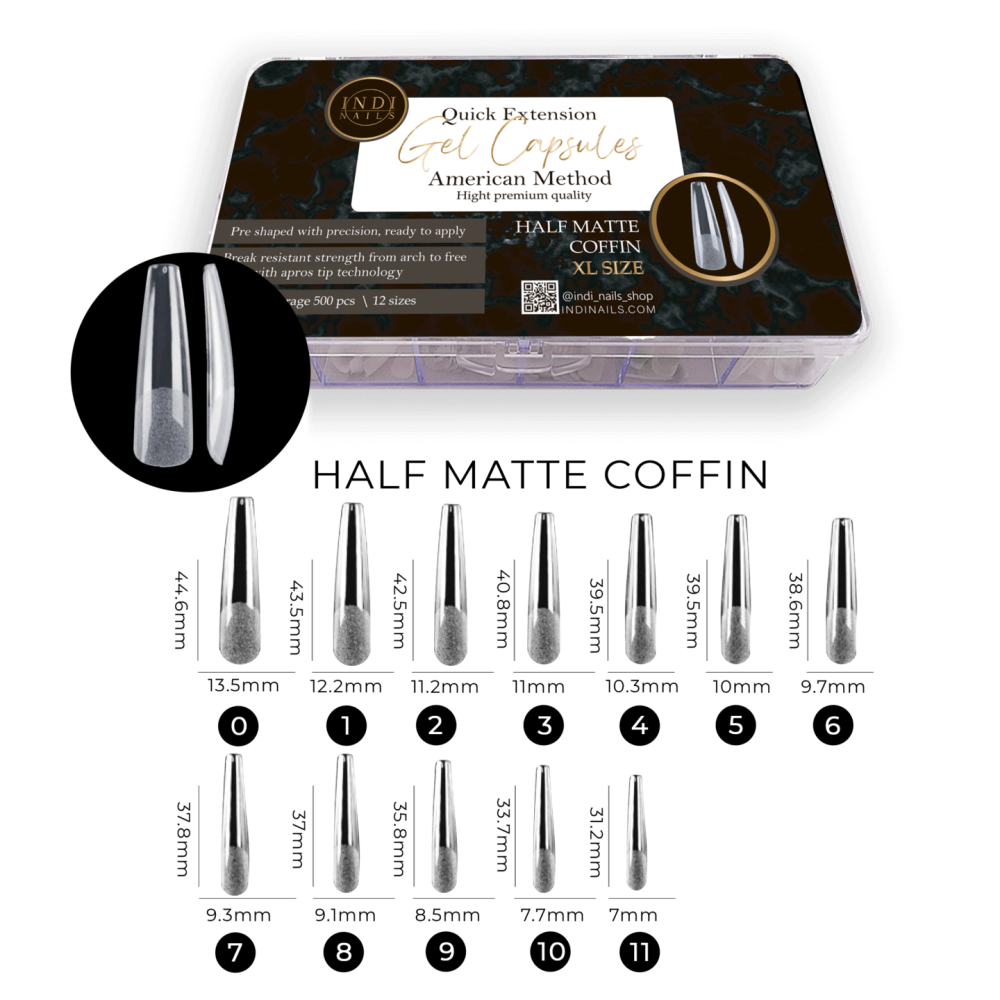 COFFIN XL SIZE half matte - 500pcs