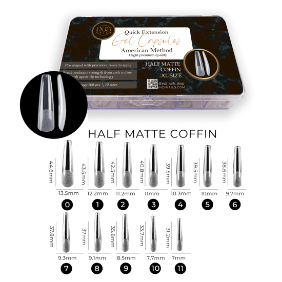 COFFIN XL SIZE half matte - 500pcs