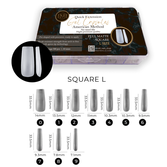 SQUARE L SIZE full matte - 500pcs