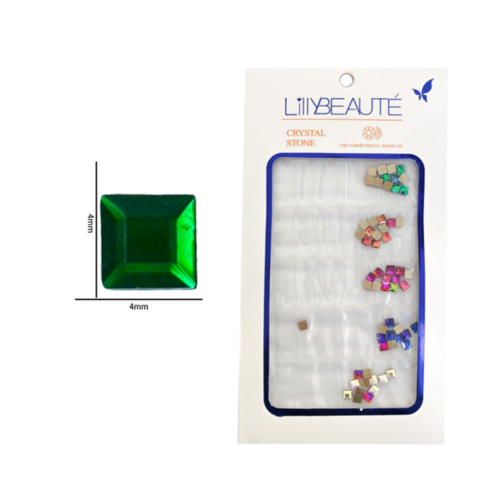 Crystal square multicolor - 48pcs