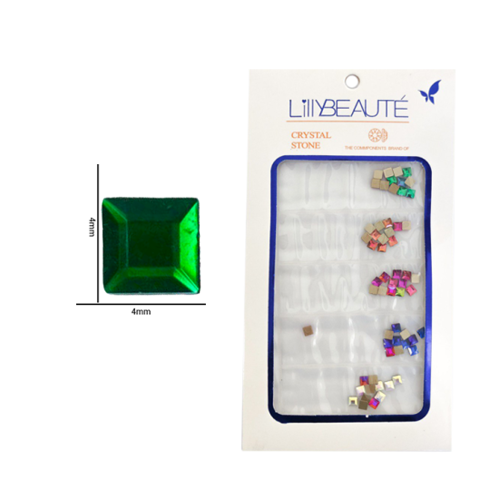 Crystal square multicolor - 48pcs