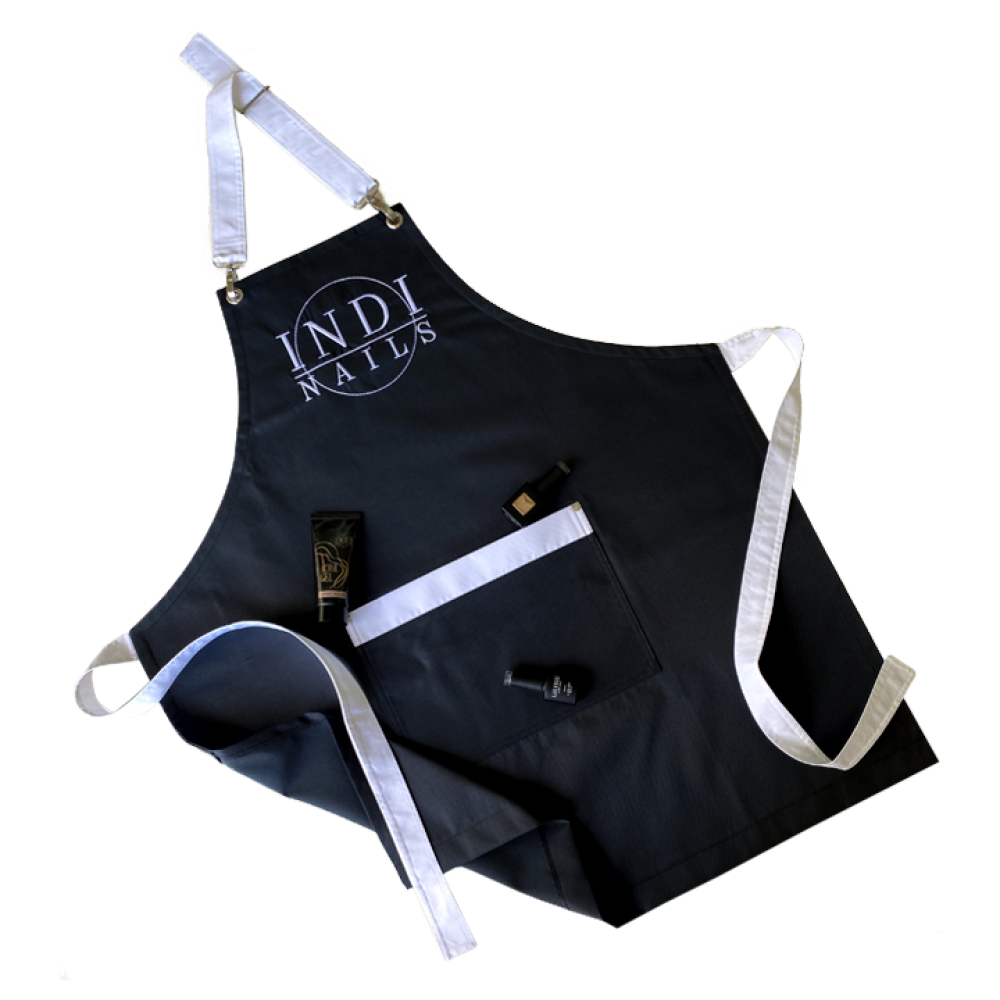 Apron with logo - BLACK one size