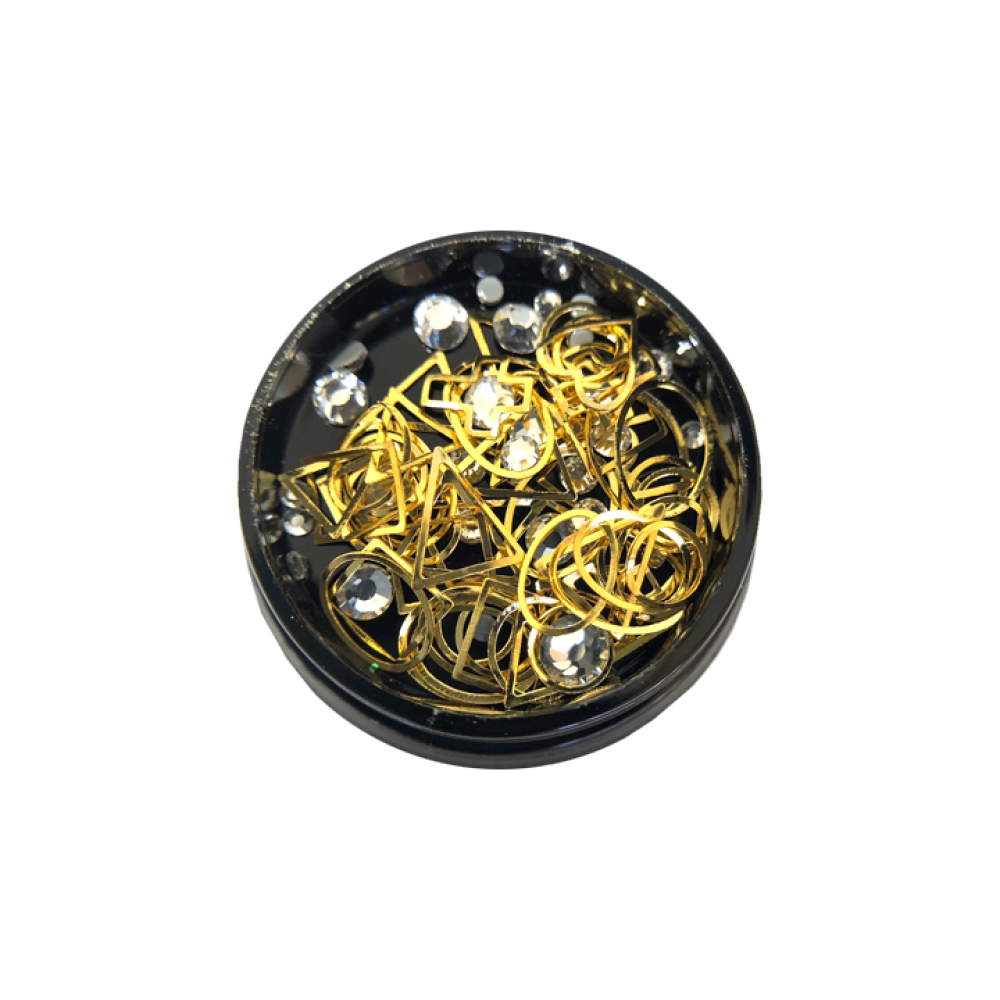 Nail art box - mix metallic accessory 