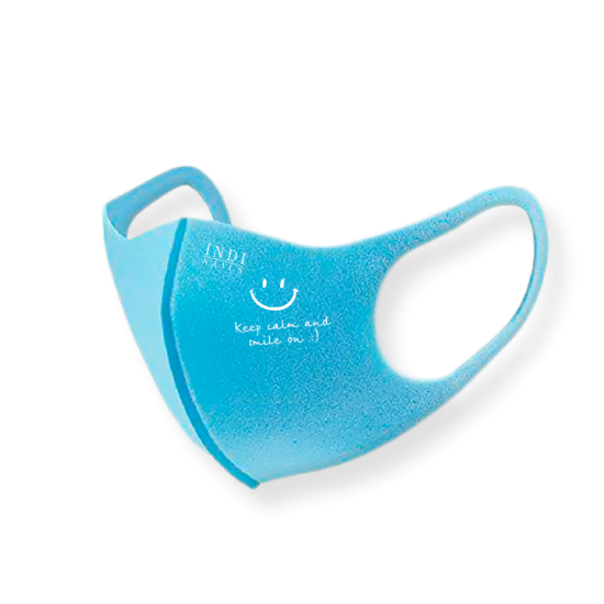 Face mask pitta - blue ( keep calm & smile on :)