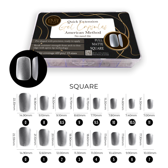 Gel capsules SQUARE