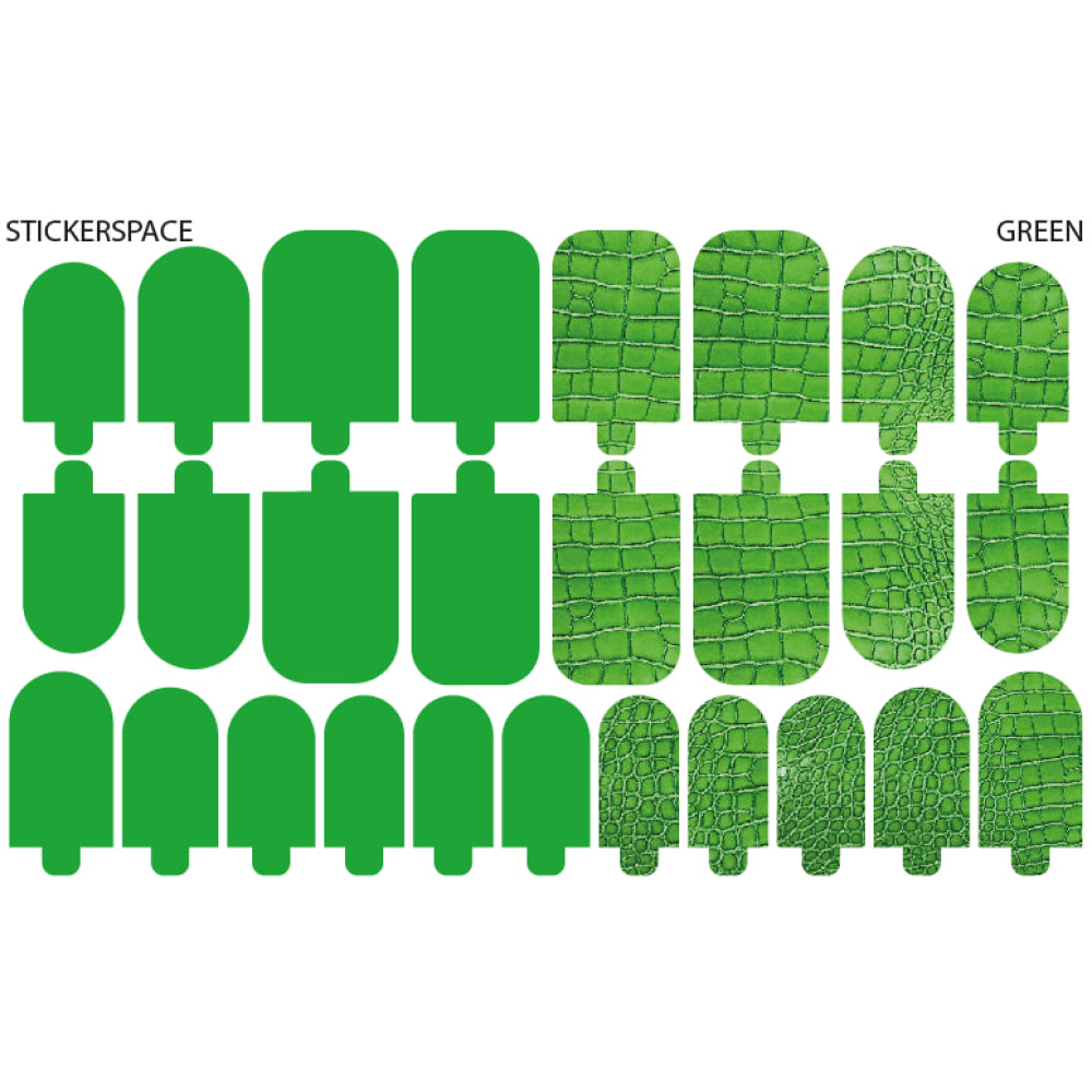 Green standart - nail stickers