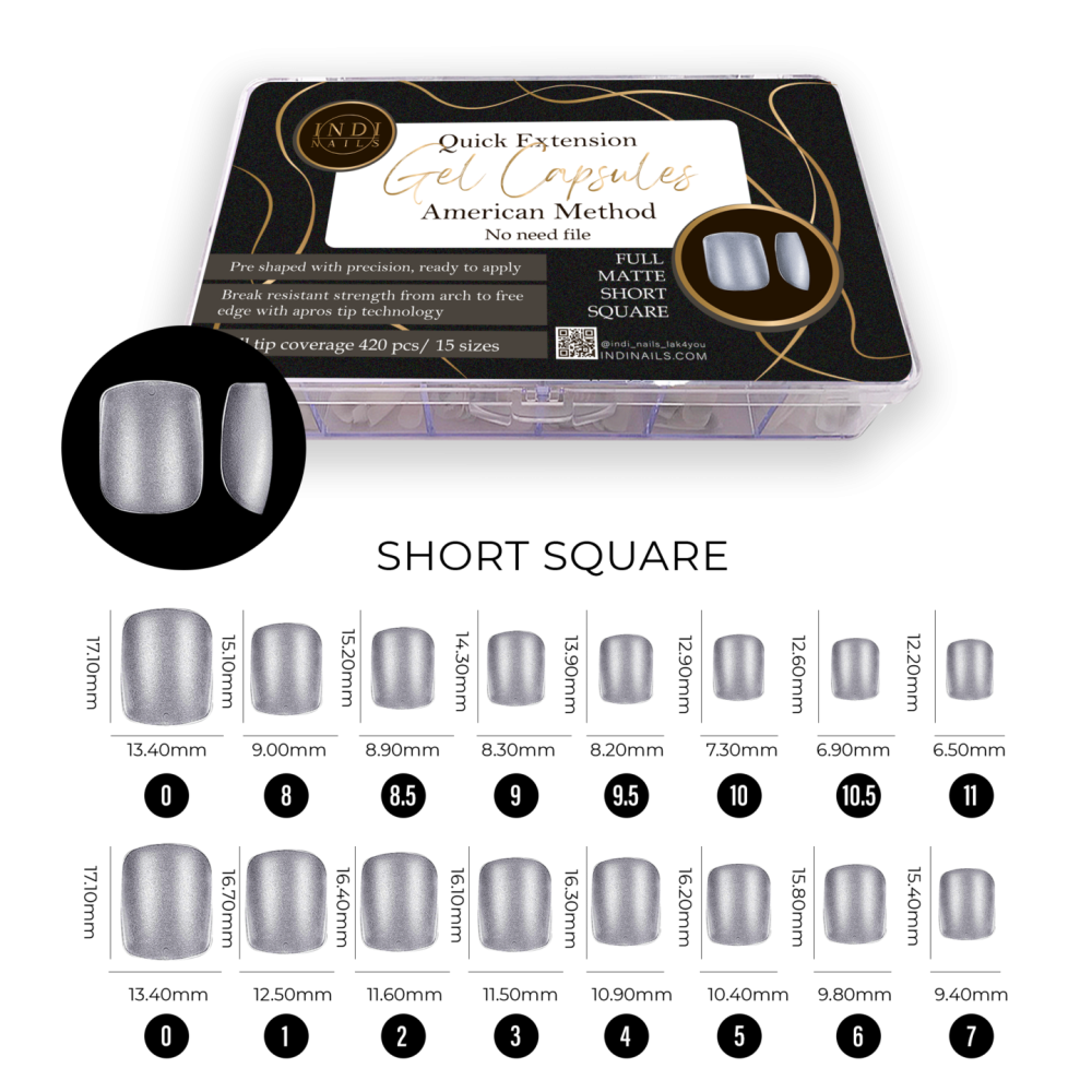 Gel capsules SHORT SQUARE